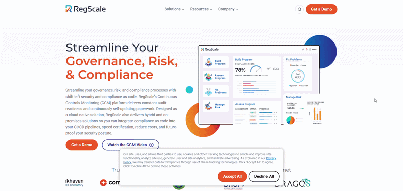 RegScale website preview