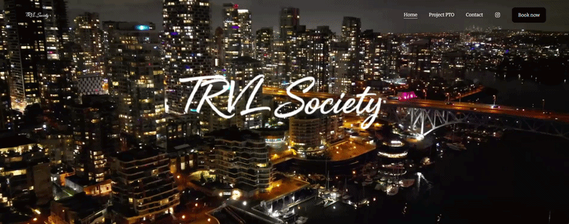 TRVLSociety website preview