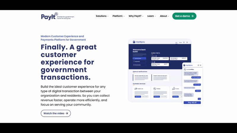 PayIt website preview